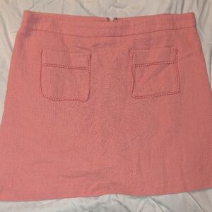 LOFT Women's Textured Lined Casual Work Pencil Skirt Pale Salmon